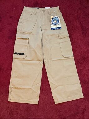 Vintage JNCO Extremes Cargo Shorts NWT Youth 14 Camel Khaki Skate Graphic NWT